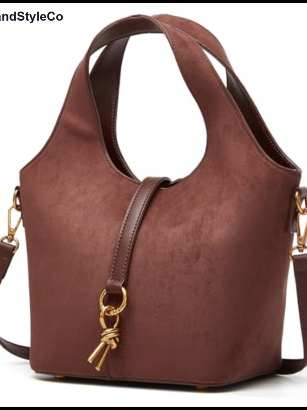 Women Bucket Bag PU Leather Hobo Shoulder Crossbody Vintage Tote Handbag